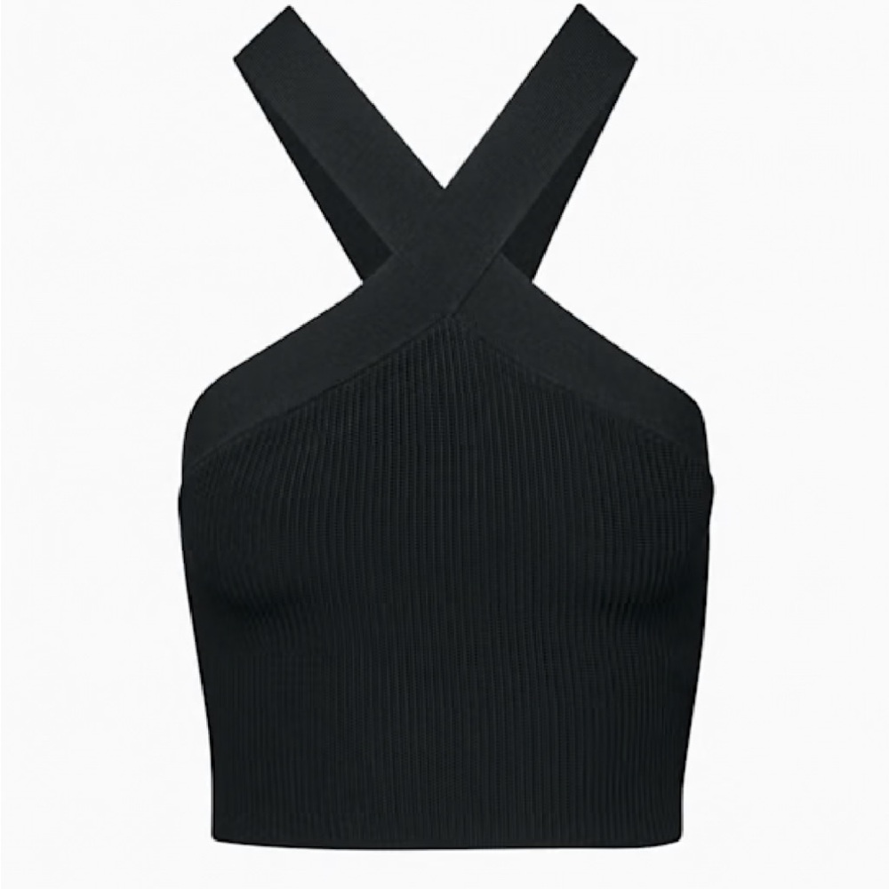 Aritzia Sculpt Knit Criss Cross Crop Tank